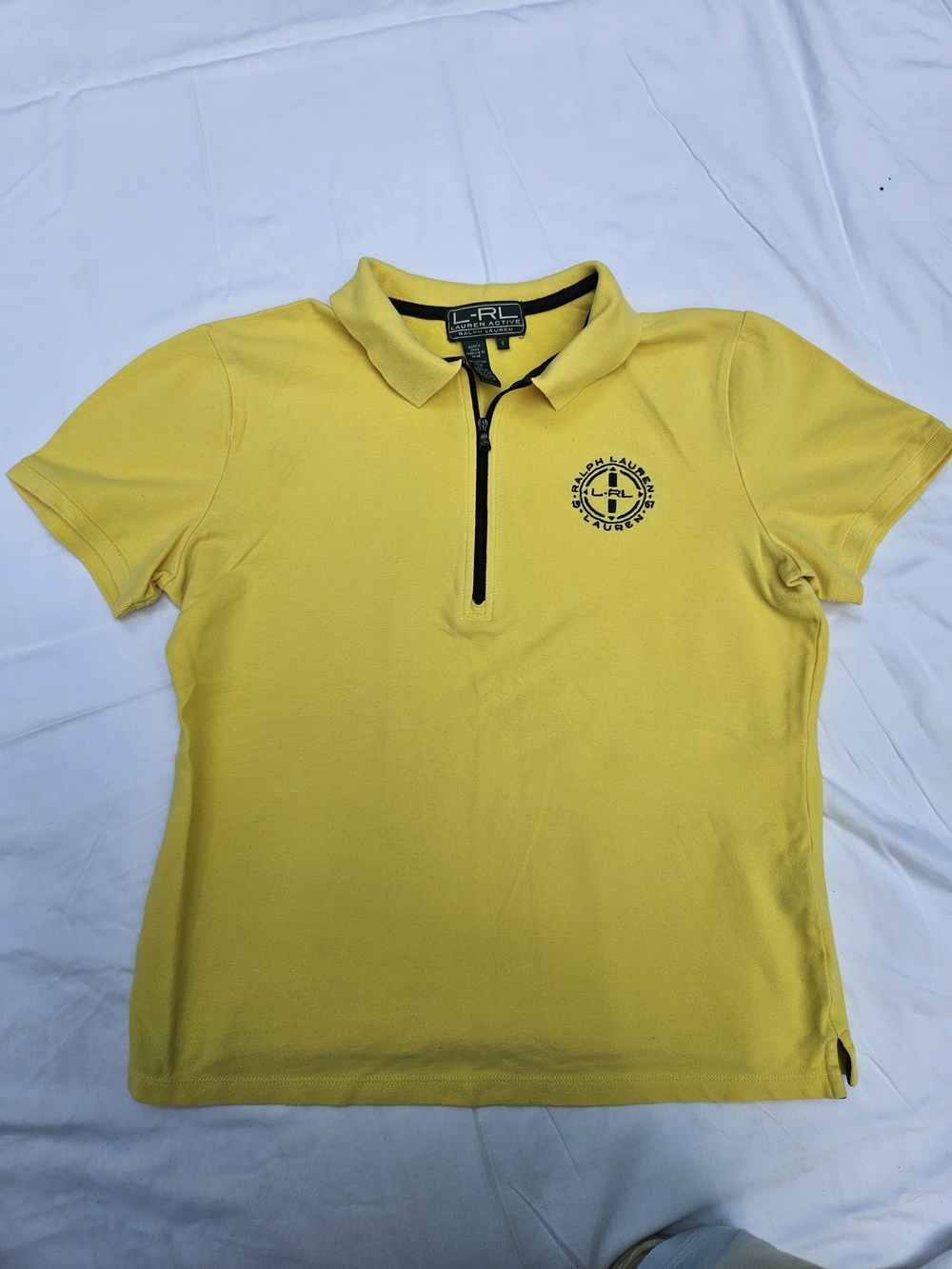 Ralph Lauren RLX Yellow Short Sleeve Zip Polo